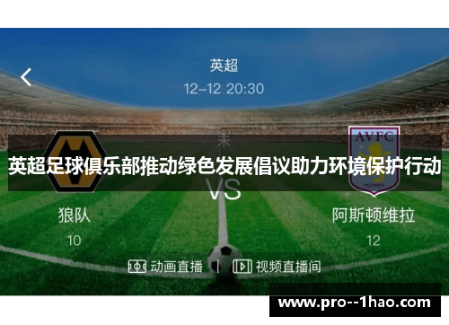 英超足球俱乐部推动绿色发展倡议助力环境保护行动