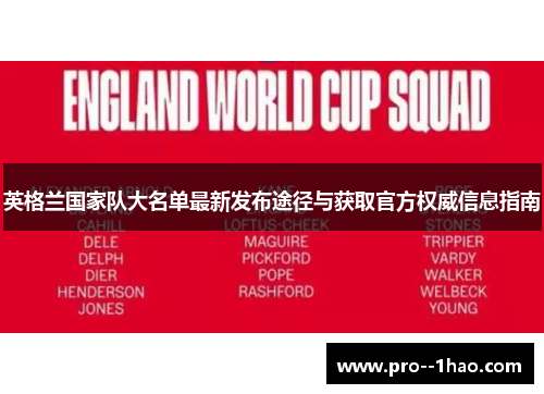 英格兰国家队大名单最新发布途径与获取官方权威信息指南